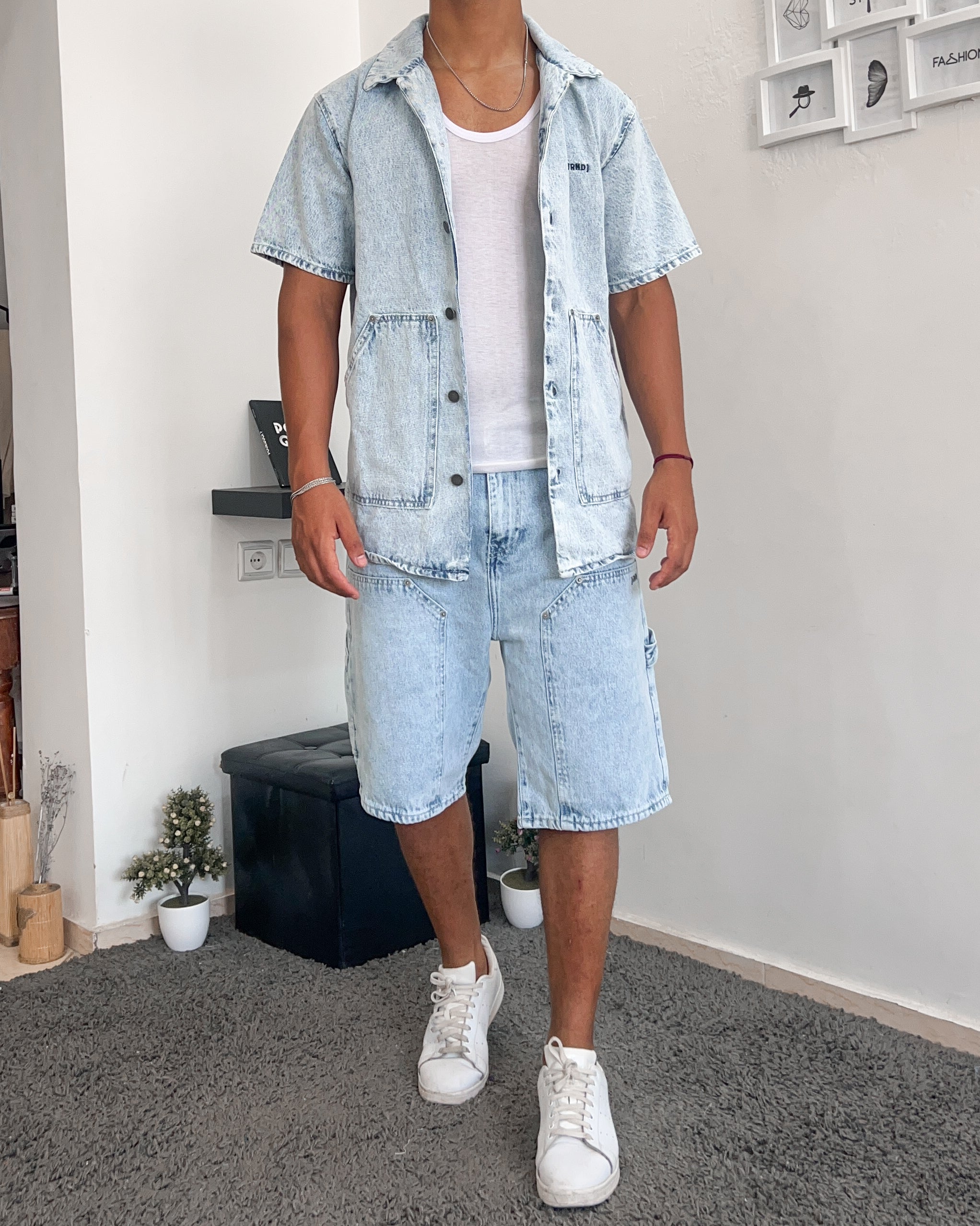 Ensemble Chemise & Jorts en Denim