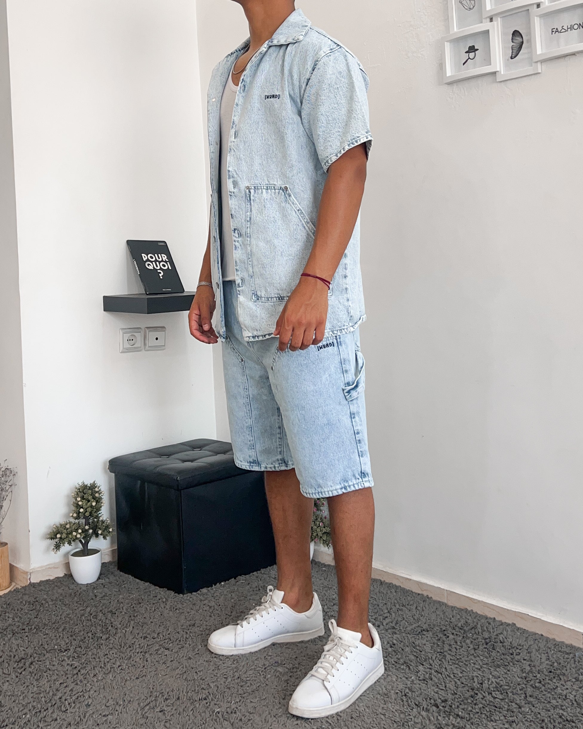 Ensemble Chemise & Jorts en Denim