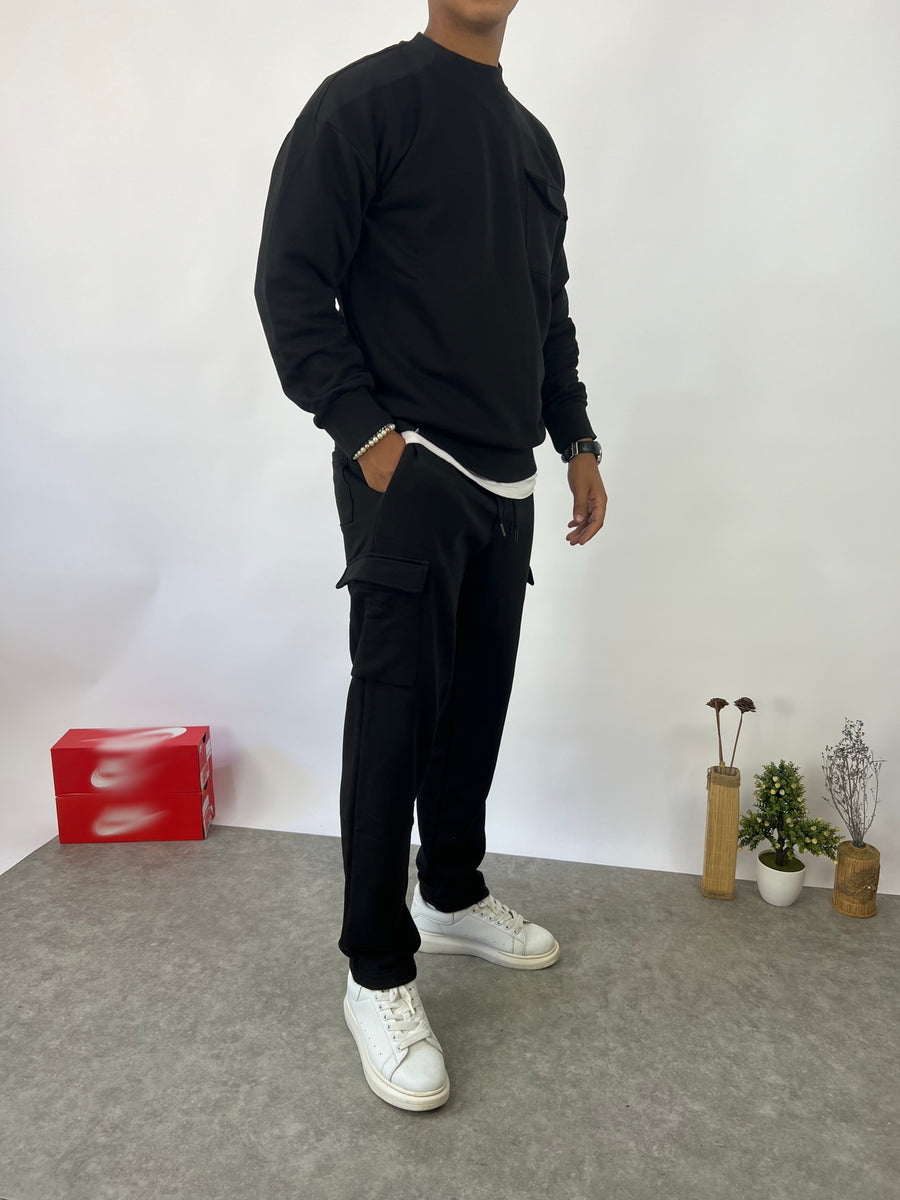 Ensemble - multi pocket winter cargo set - Black