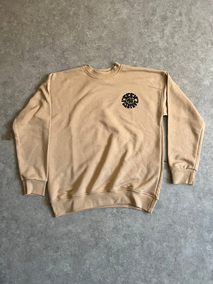 Sweatshirt - Seek the positive - beige