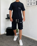 Front pocket short set - Noir