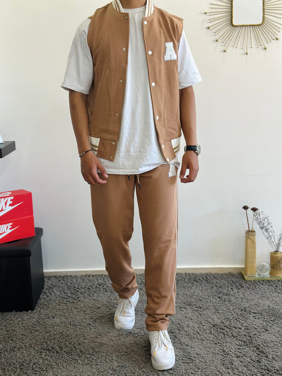 Varsity spring set - beige (2 pièces)