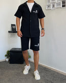 Ensemble chemise & shorts "AC" (2 pièces) NOIR