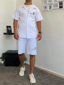 Ensemble chemise & shorts "AC" (2 pièces) Blanc