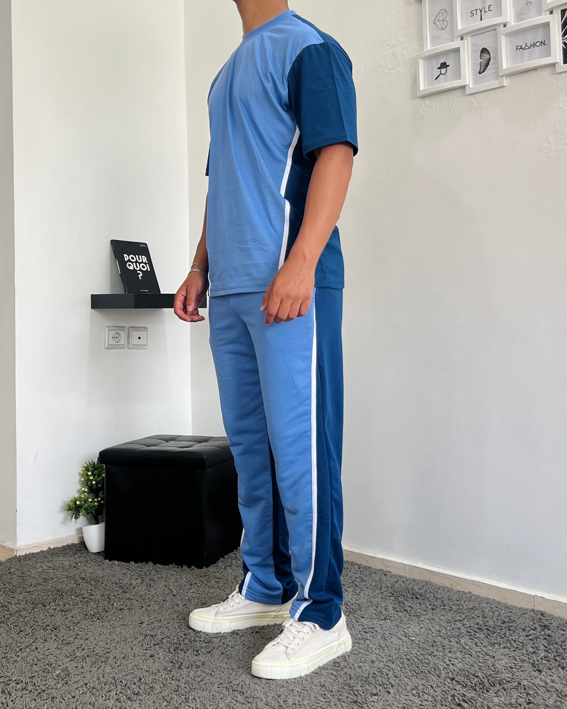 Ensemble jogging deux tons - Bleu/Bleu ciel