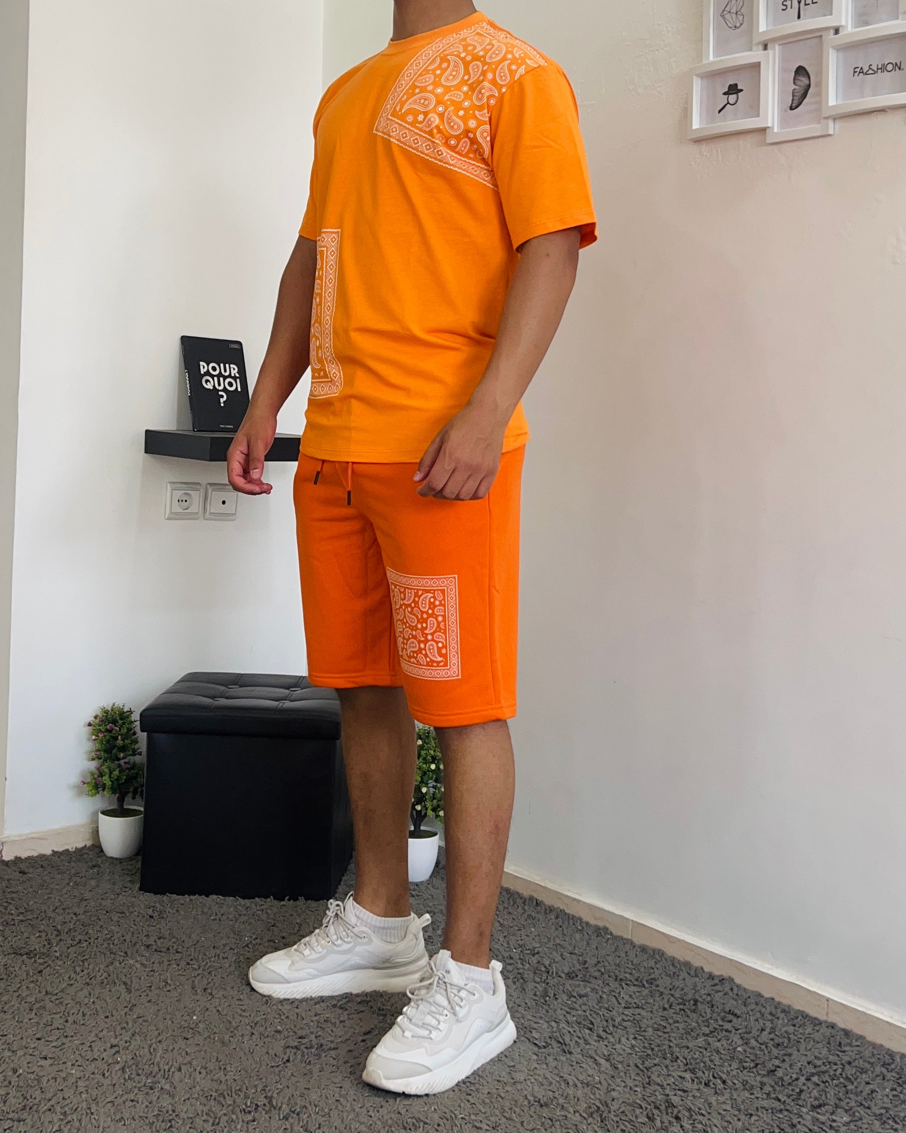 Bandana short set - Orange