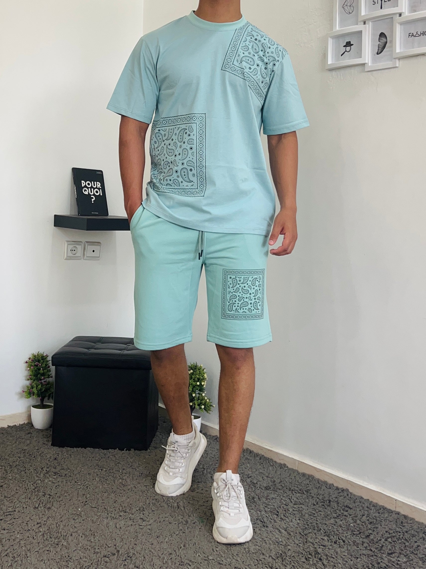 Bandana short set - Turquois